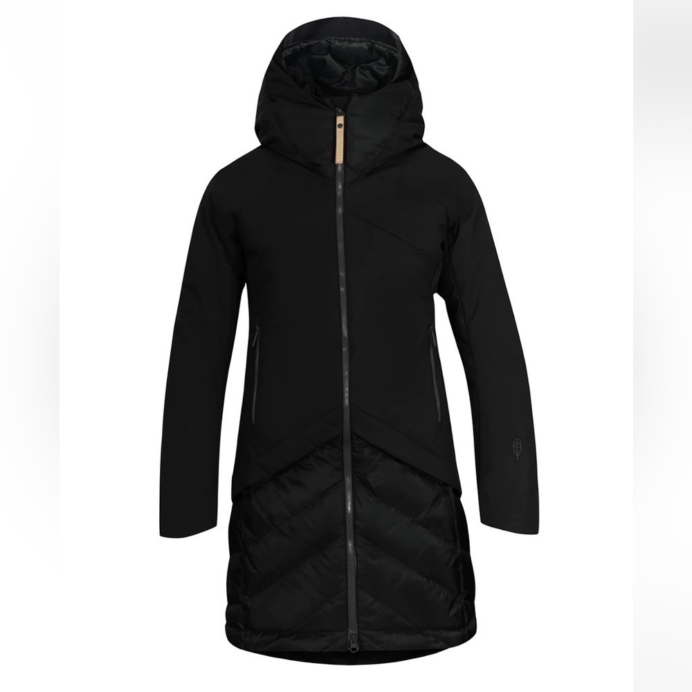 Like New INDYGENA Luzera Duck Down Waterproof Black Winter Parka Jacket Small